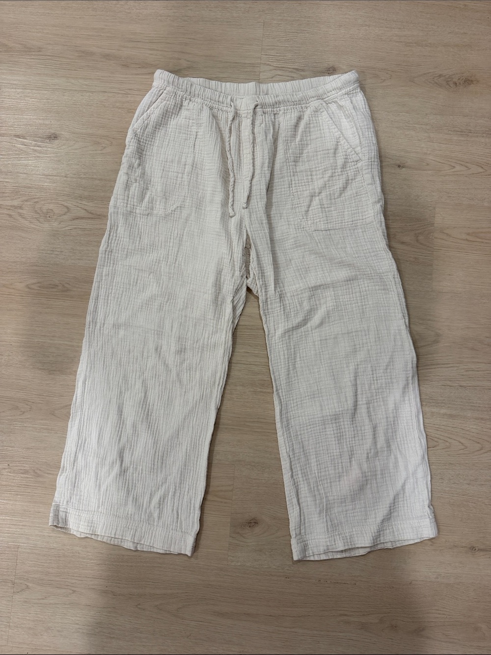 Splendid XL Lightweight Cream Drawstring Pants